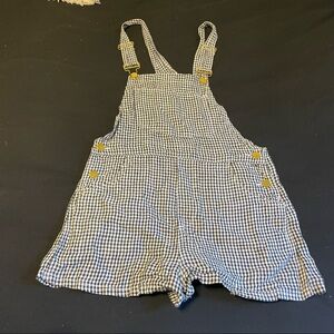Gingham Linen Overalls